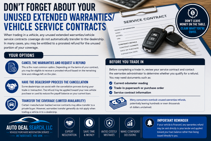 Don't Forget About Your Unused "Extended Warranties / Vehicle Service Contracts"