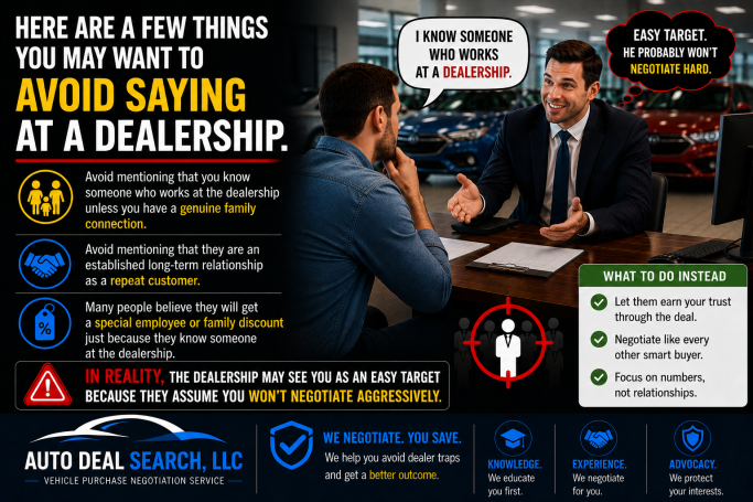 What Not to Say at a Car Dealership : Protect Your Negotiating Advantage