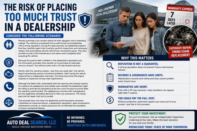 The Risk of Placing Too Much Trust in a Dealership.