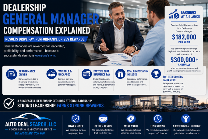 How "General Manager" at car dealerships are compensated.