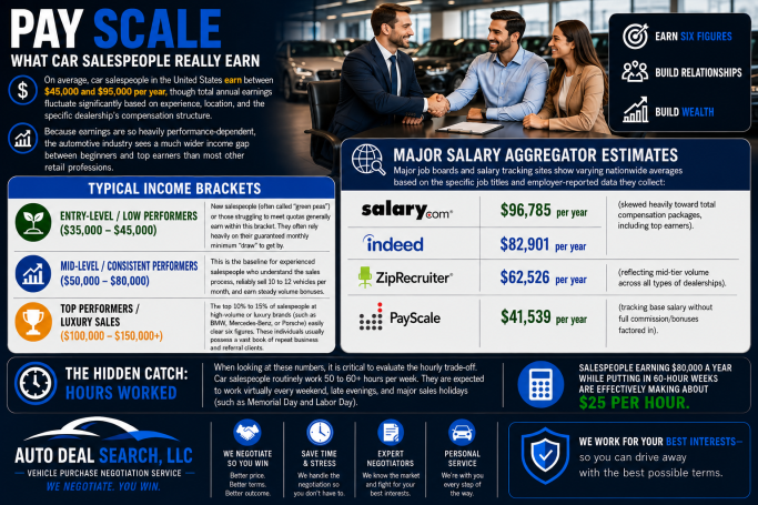 Car salespeople "Pay Scale".