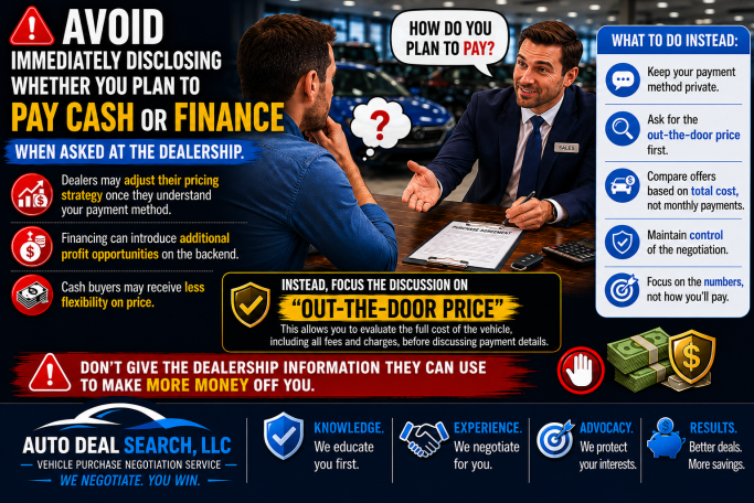 Cash or Finance? Why You Should Negotiate the Out-the-Door Price First