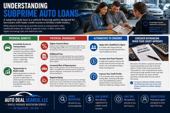 Understanding subprime auto loans, refinancing options, and credit improvement