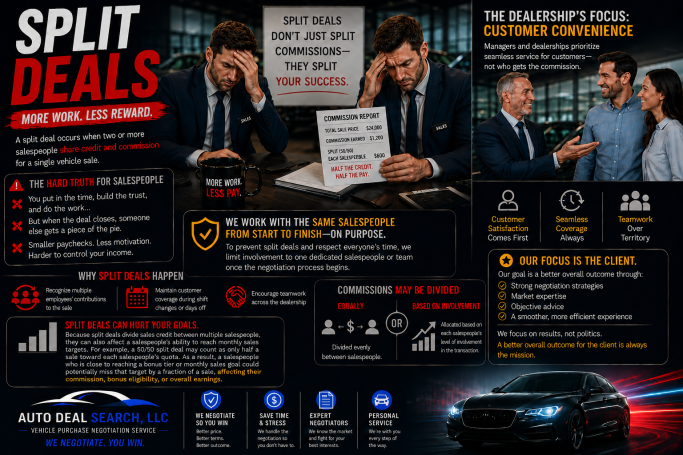 Car sales "Split Deals".
