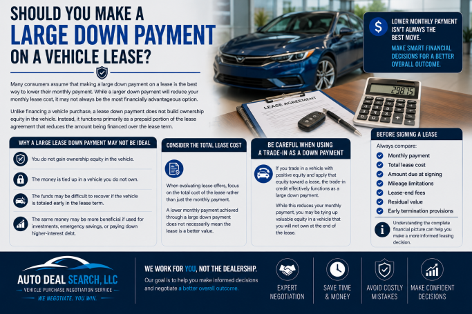 Should You Make a Large Down Payment on a Vehicle Lease?